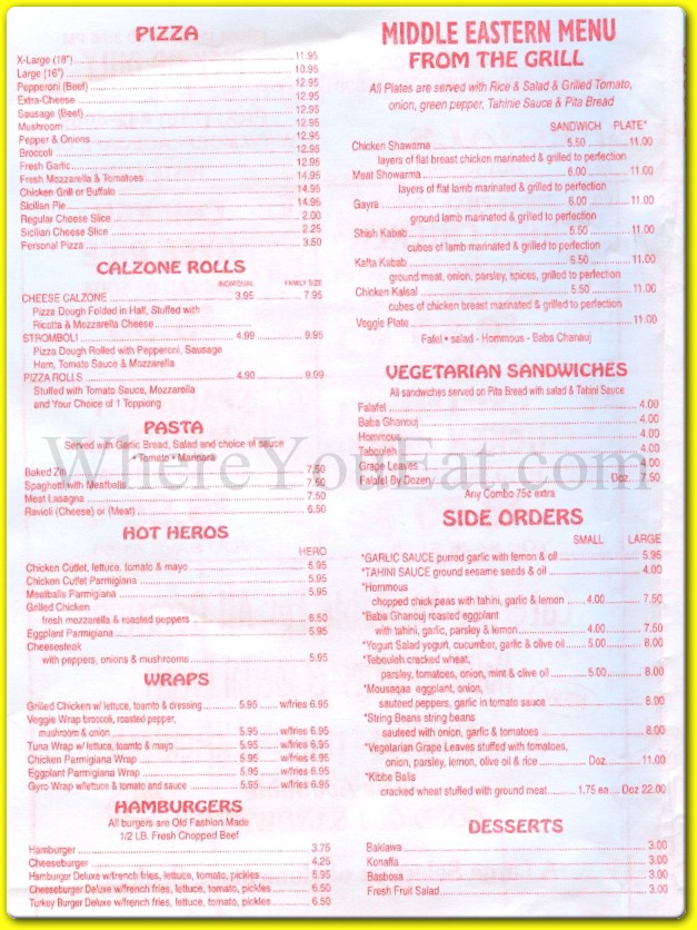 menu image