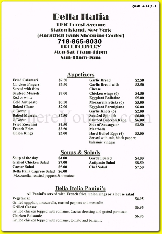 menu image