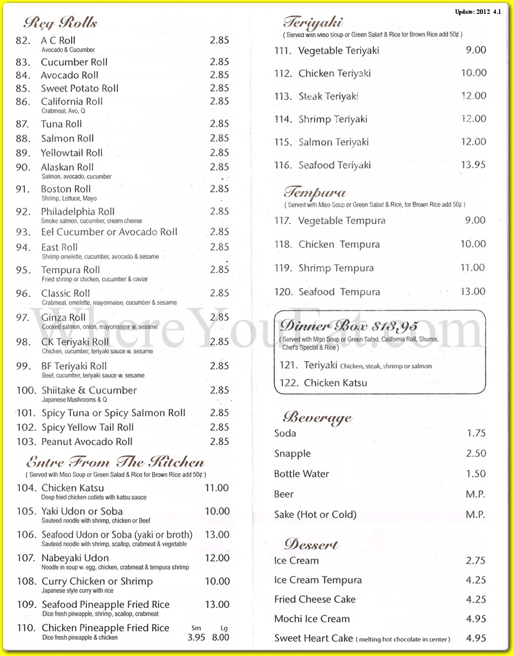 menu image