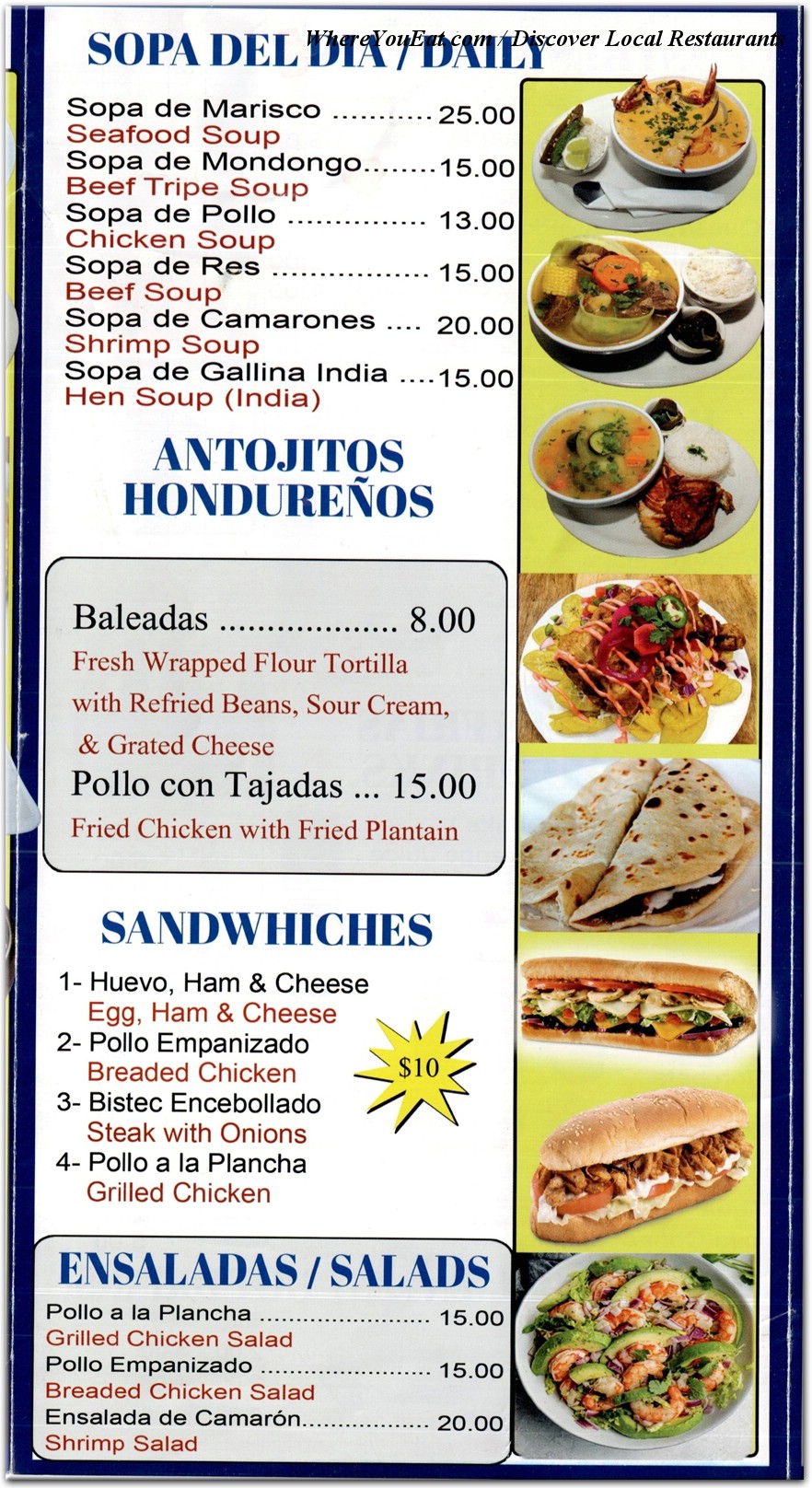 menu image