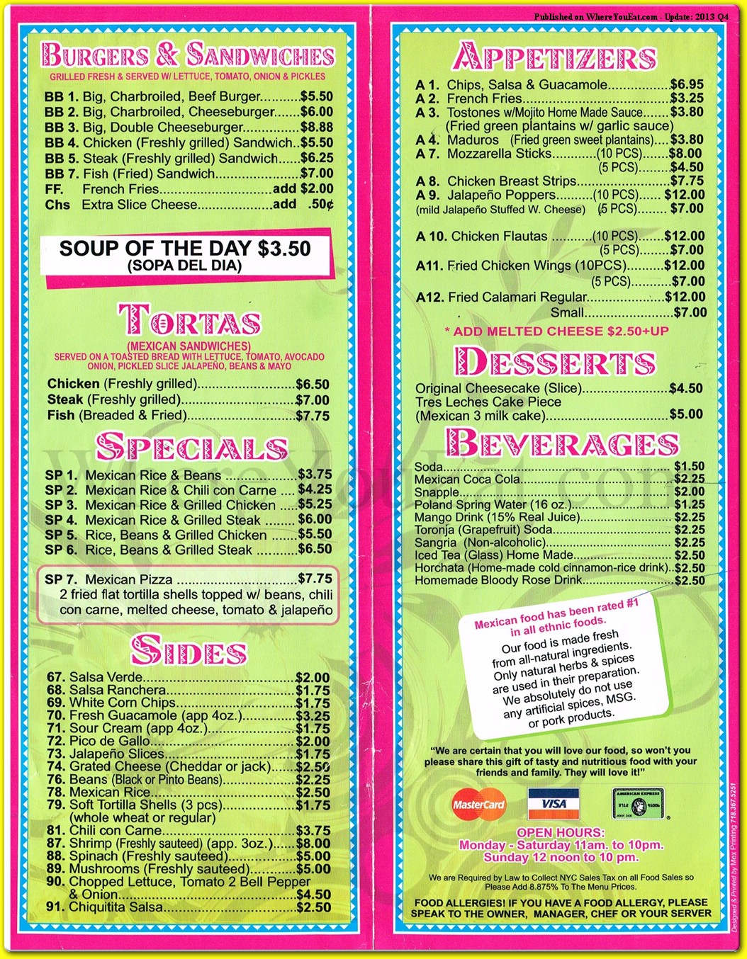 menu image