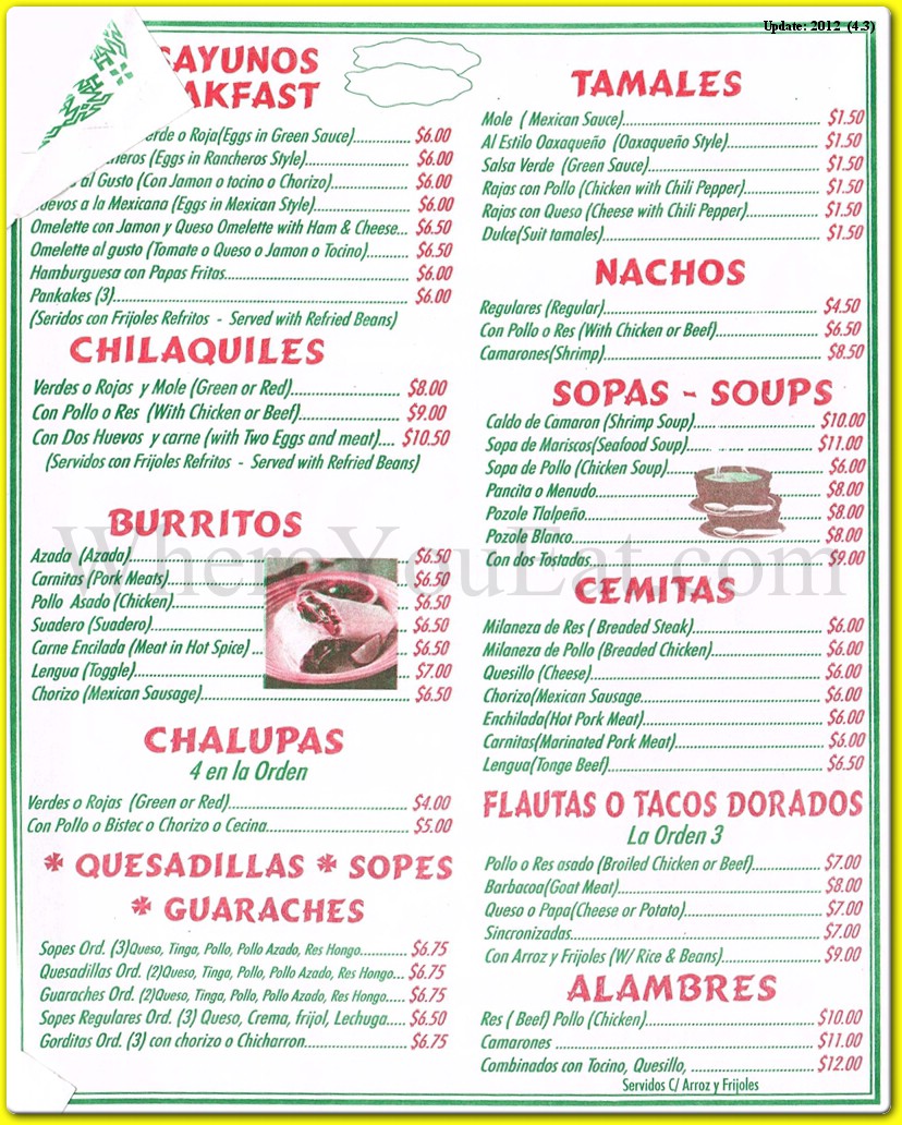 menu image