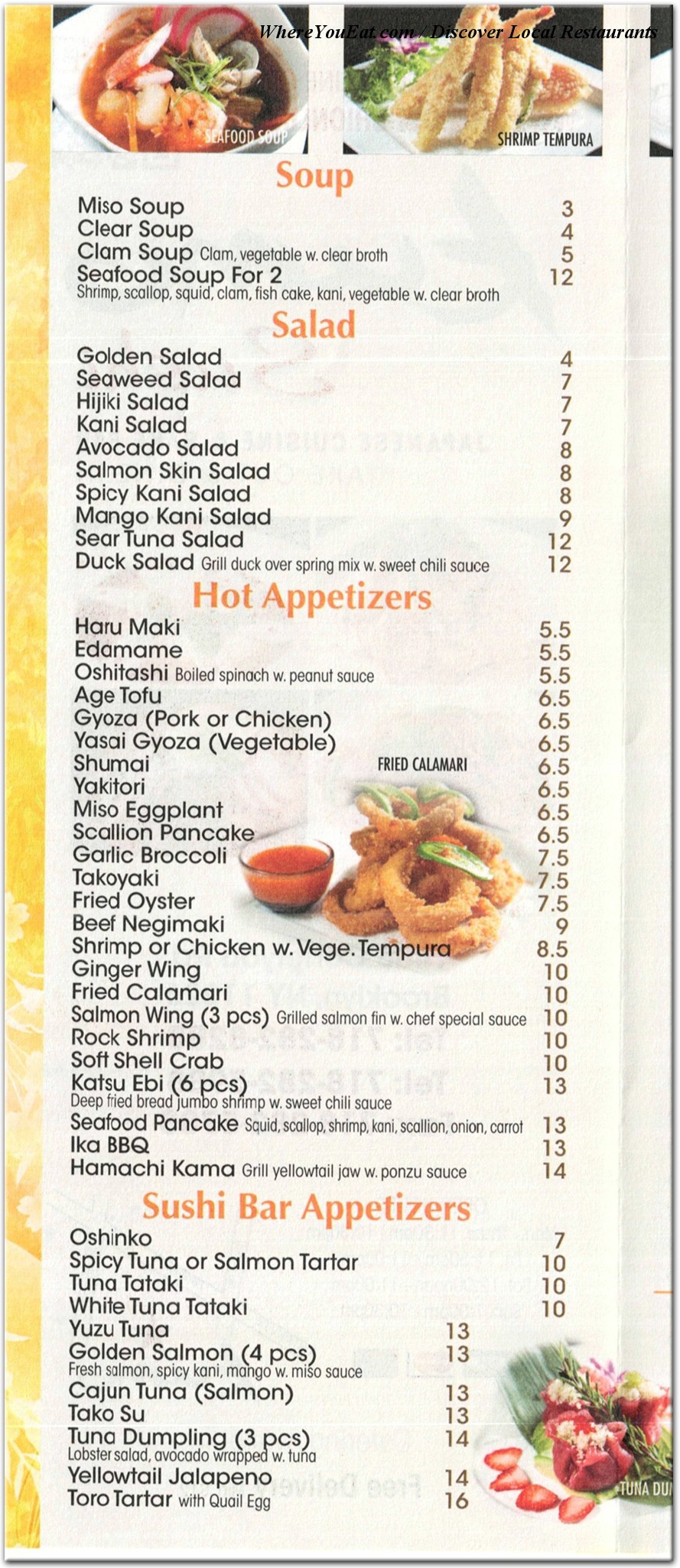 menu image