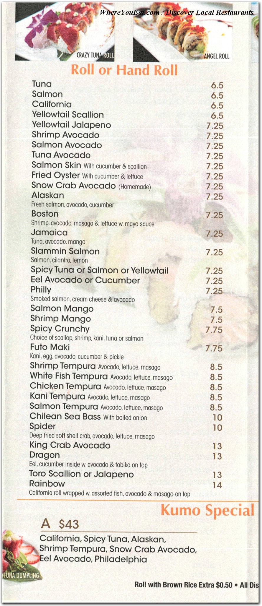 menu image