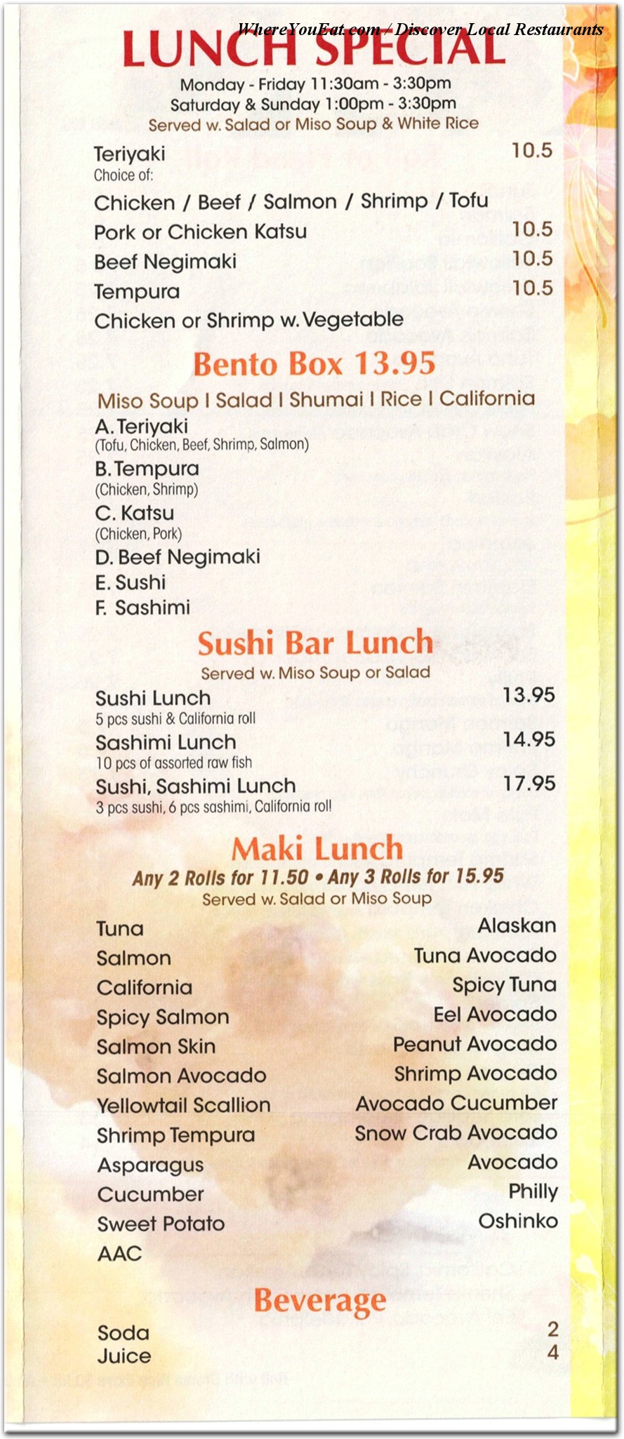 menu image