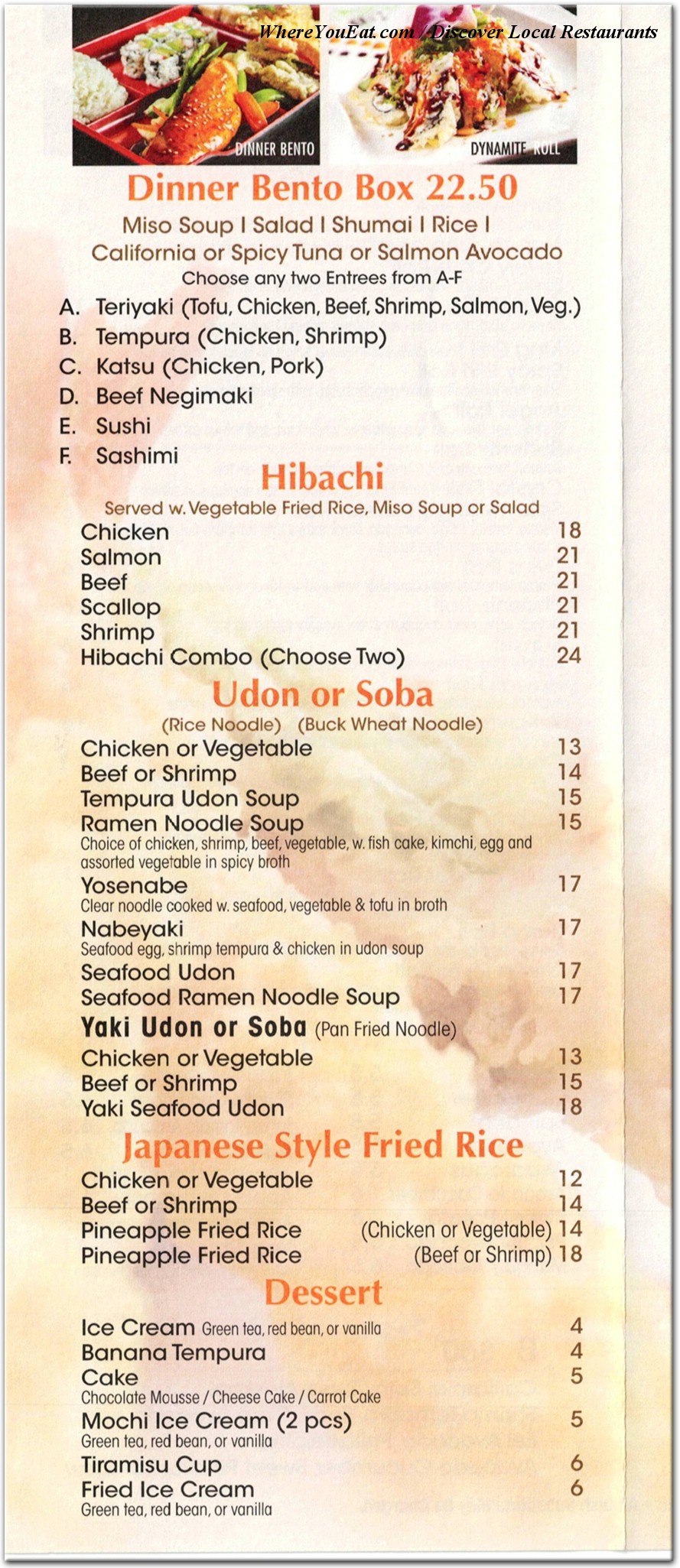 menu image