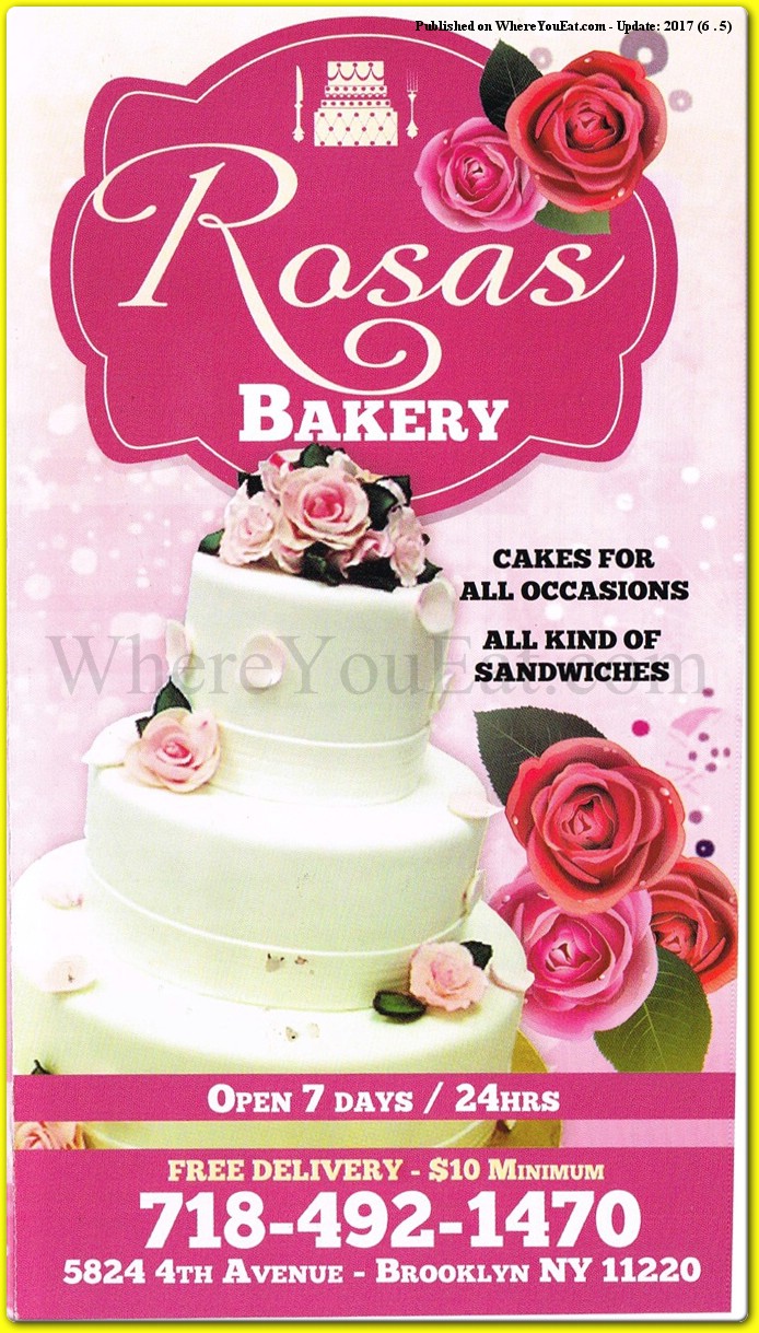 Las Rosas Bakery Restaurant in Brooklyn / Official Menus & Photos