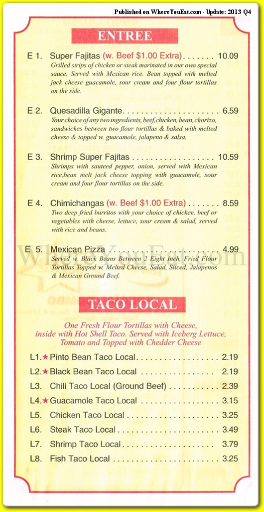 menu image