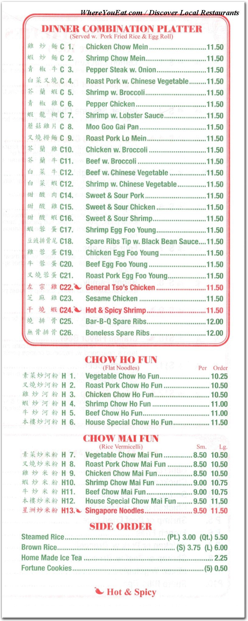 menu image