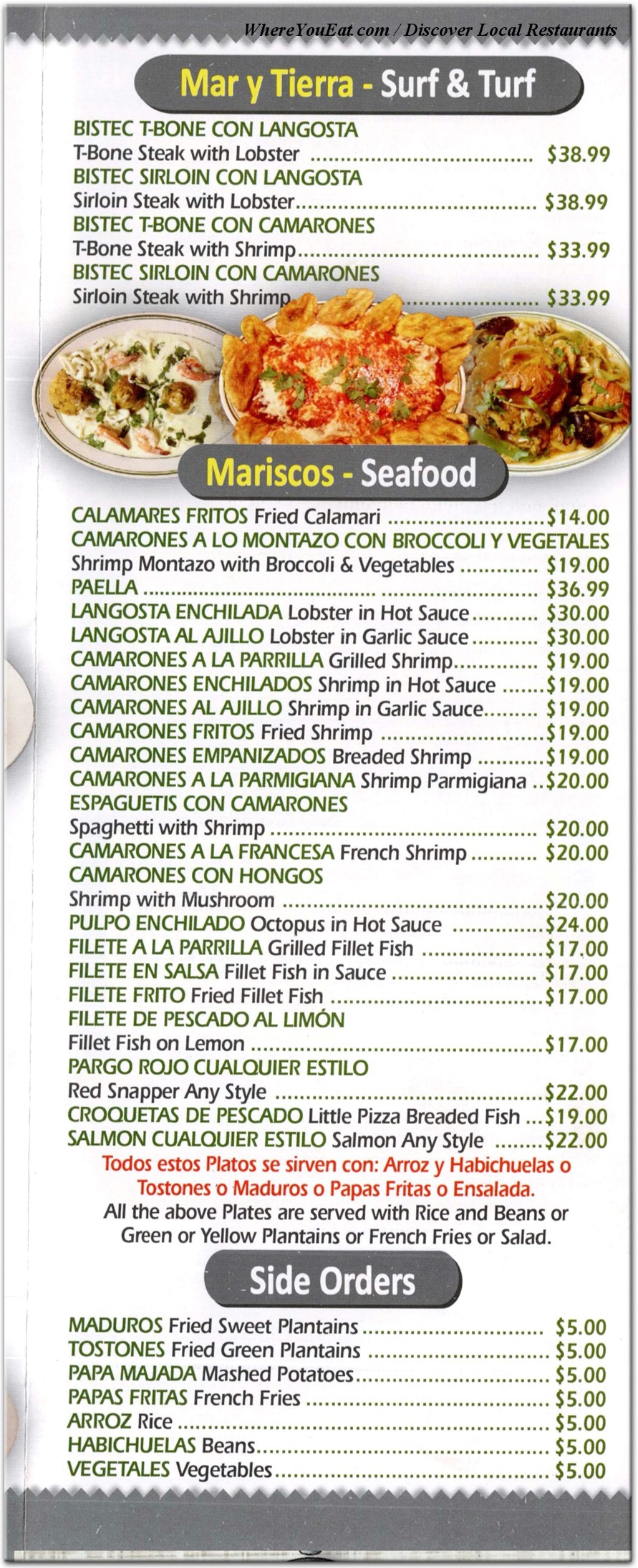 menu image