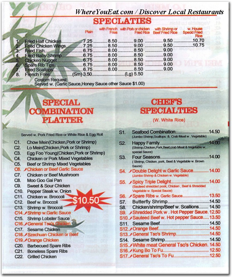 menu image