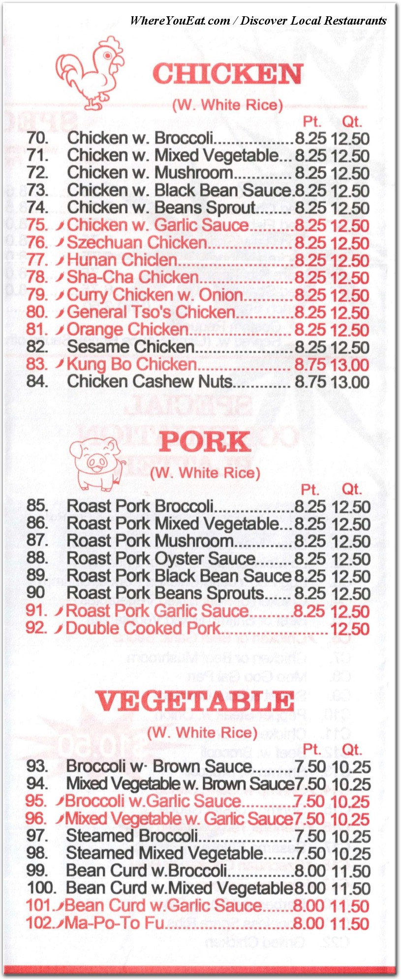menu image