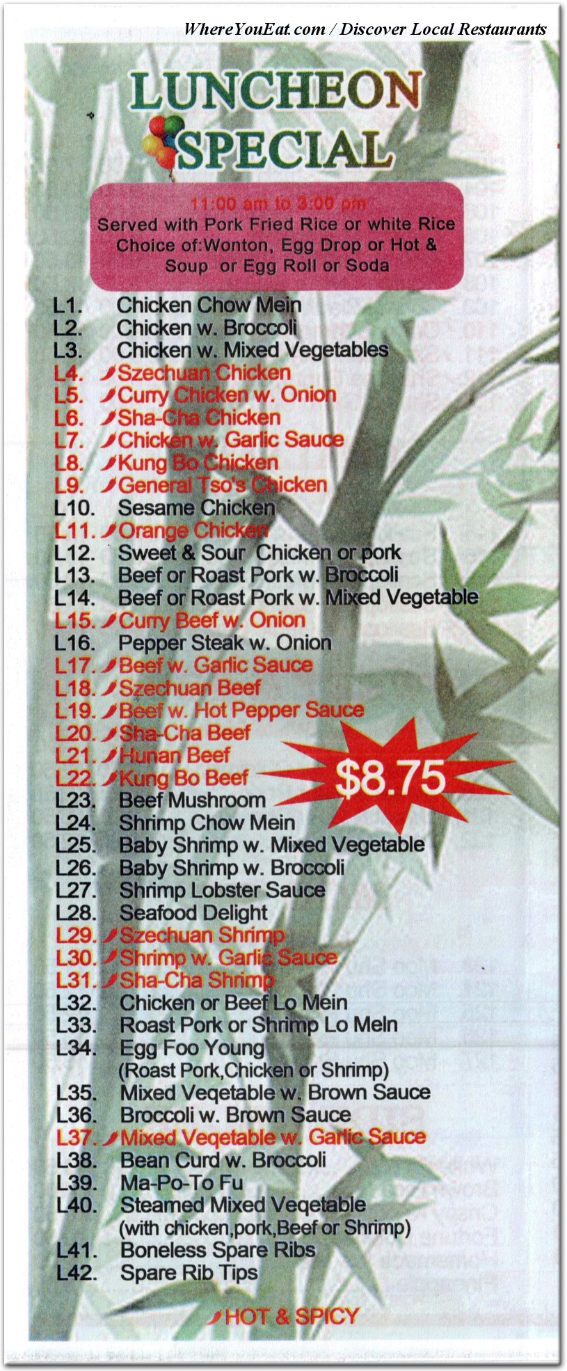 menu image