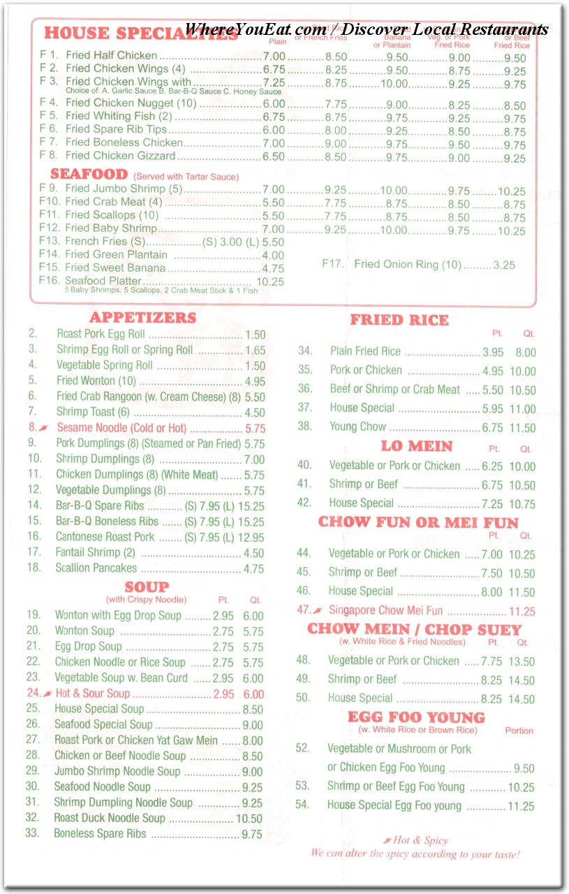 menu image
