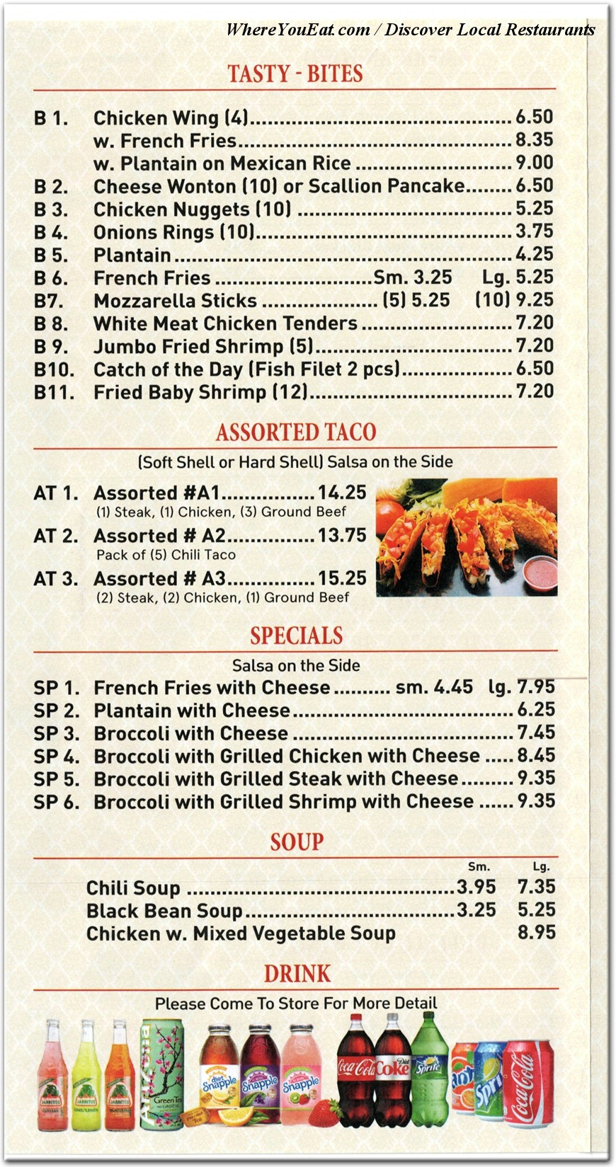 menu image