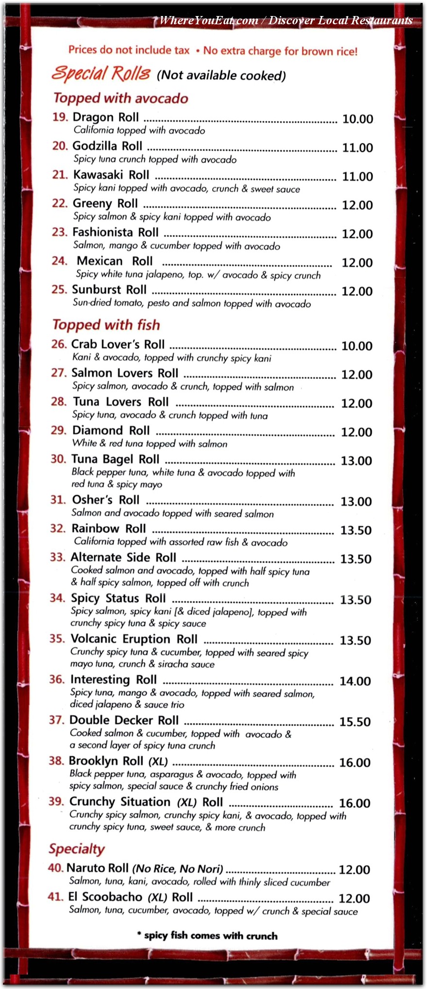 menu image