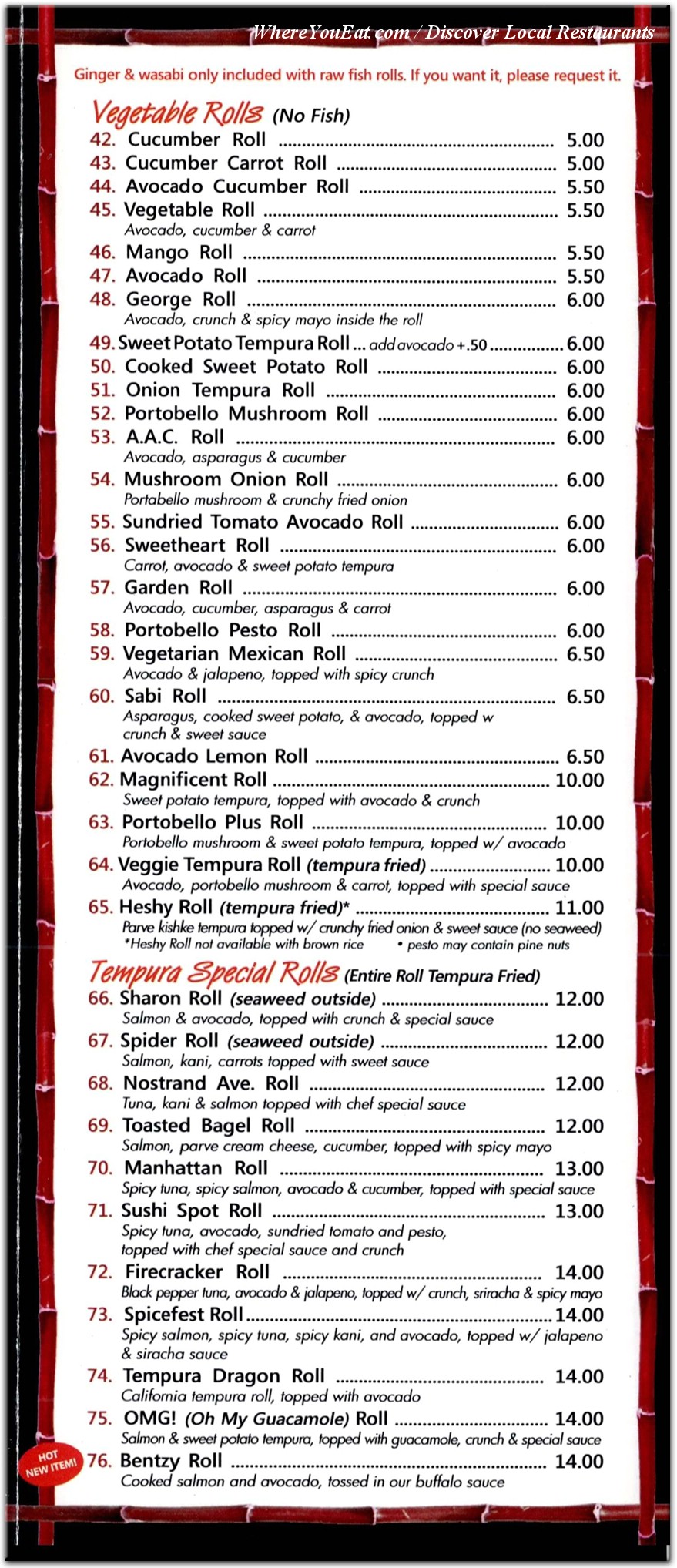 menu image