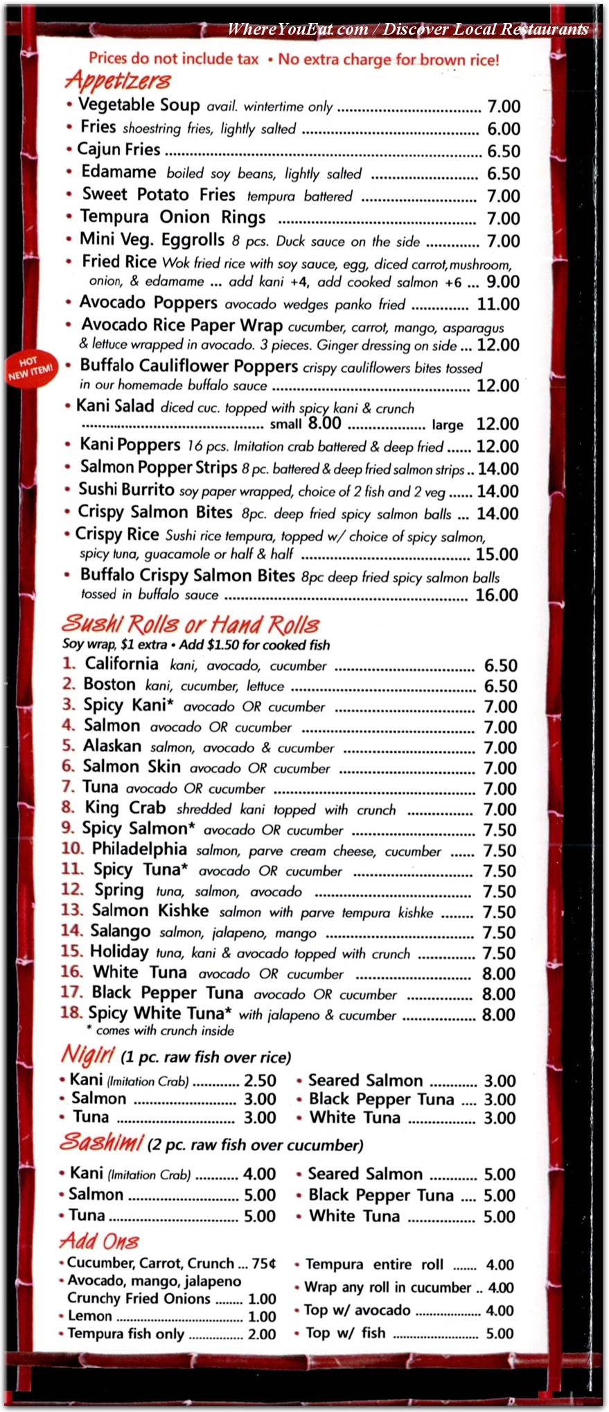 menu image