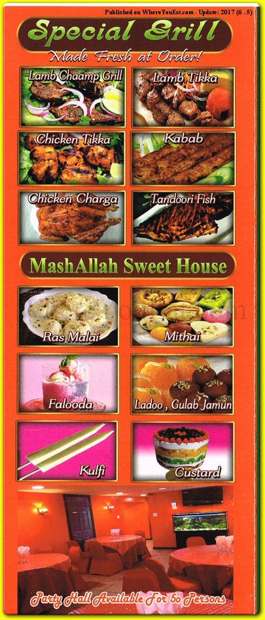 Mashallah Restaurant In Brooklyn Menus And Photos