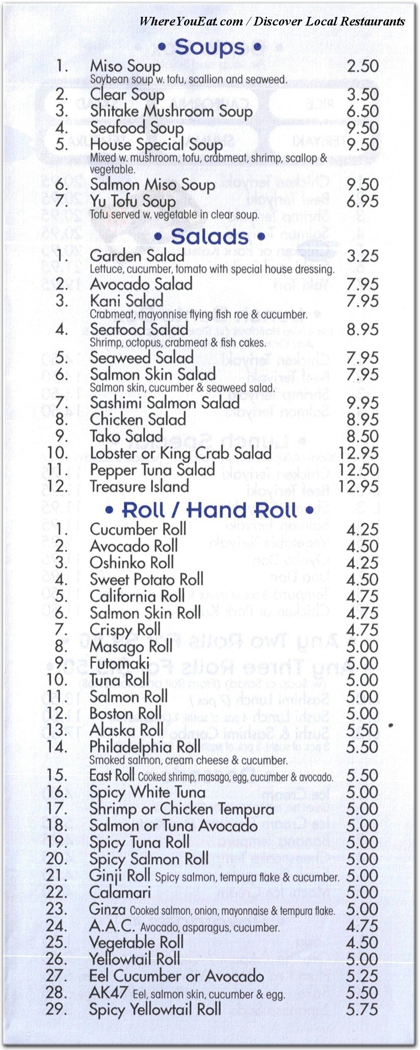 menu image