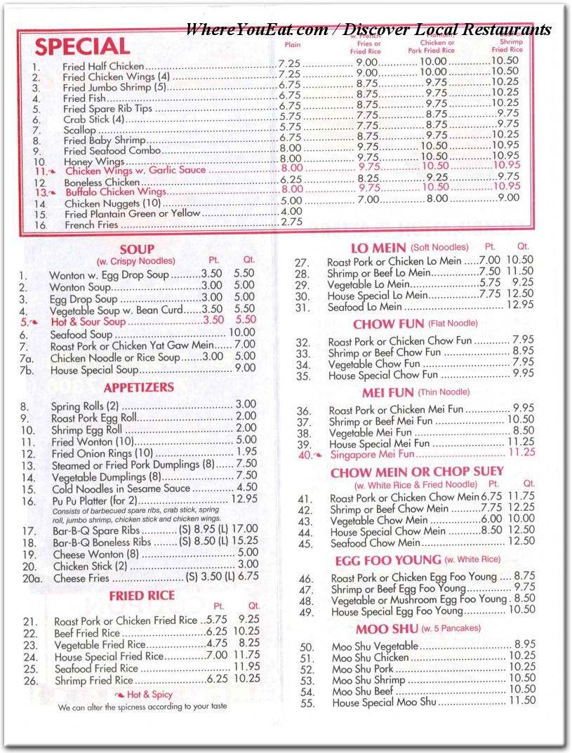 menu image