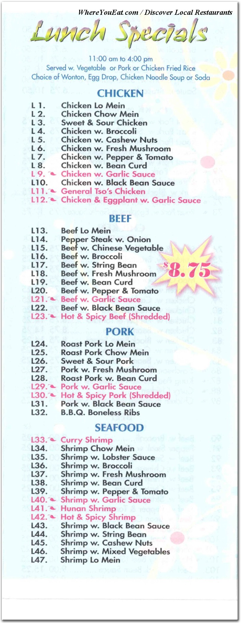 menu image