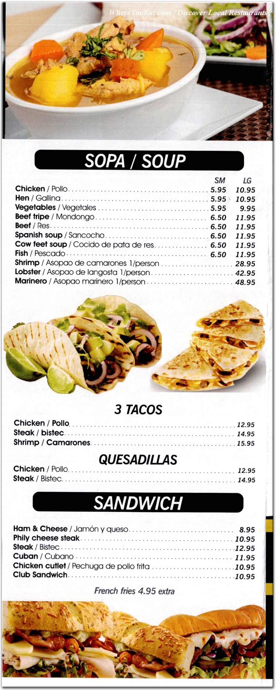 menu image