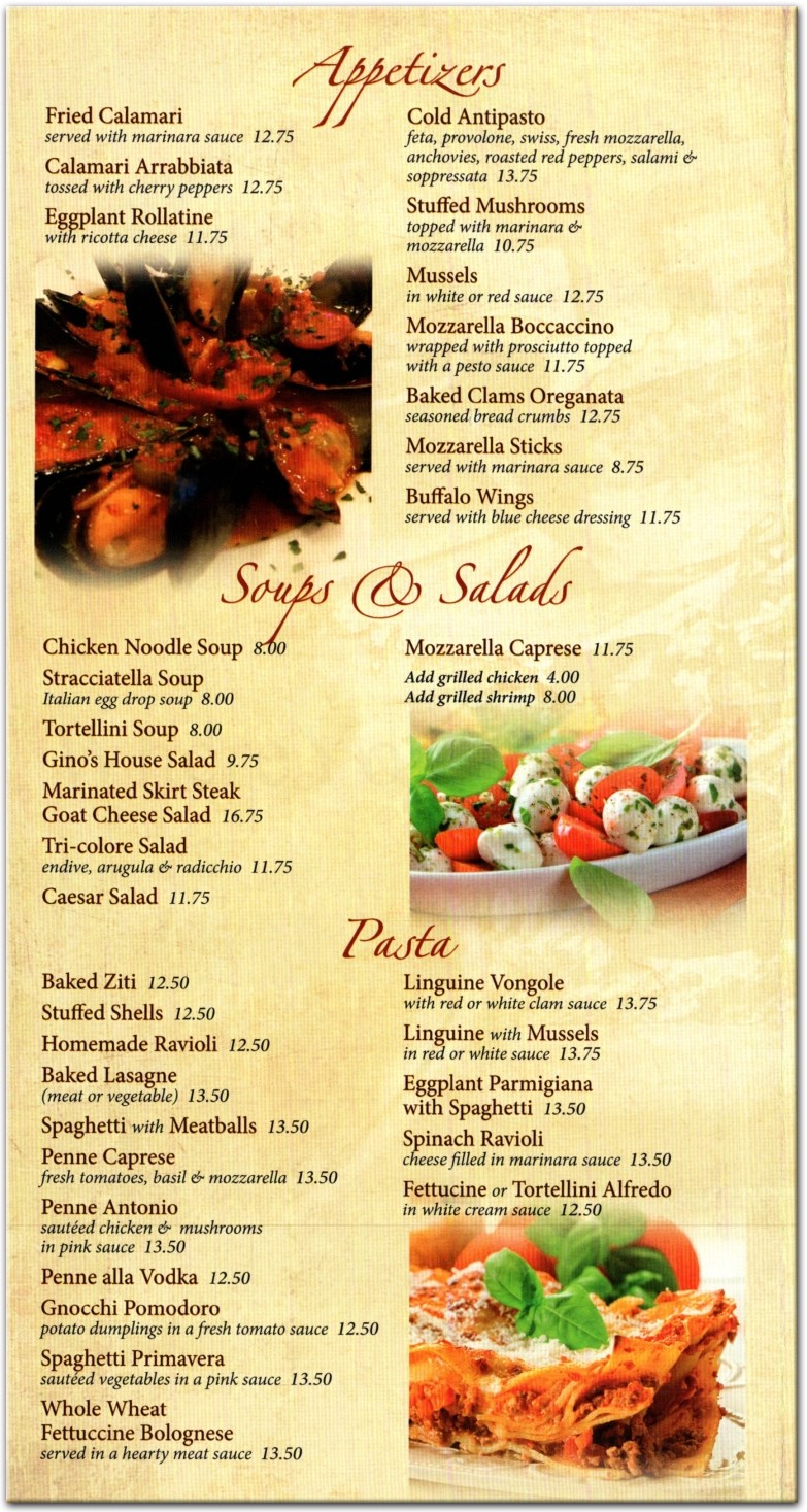 Gino's Pizza Restaurant in Brooklyn / Menus & Photos