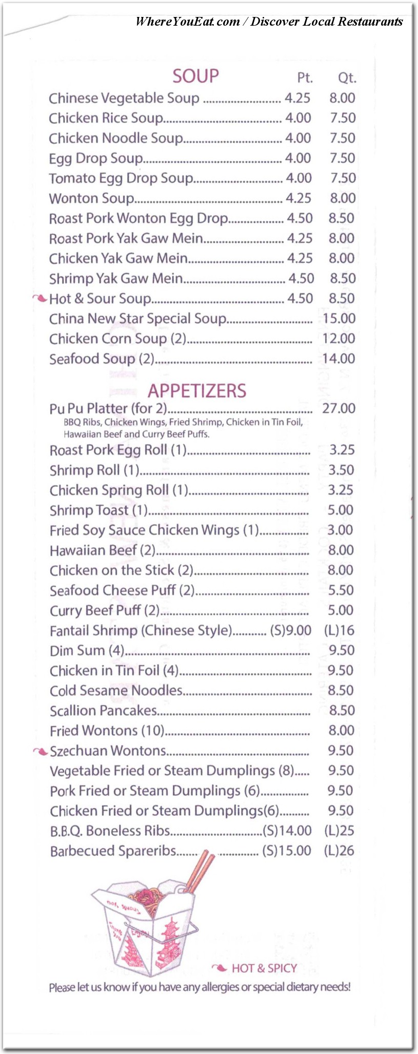 menu image