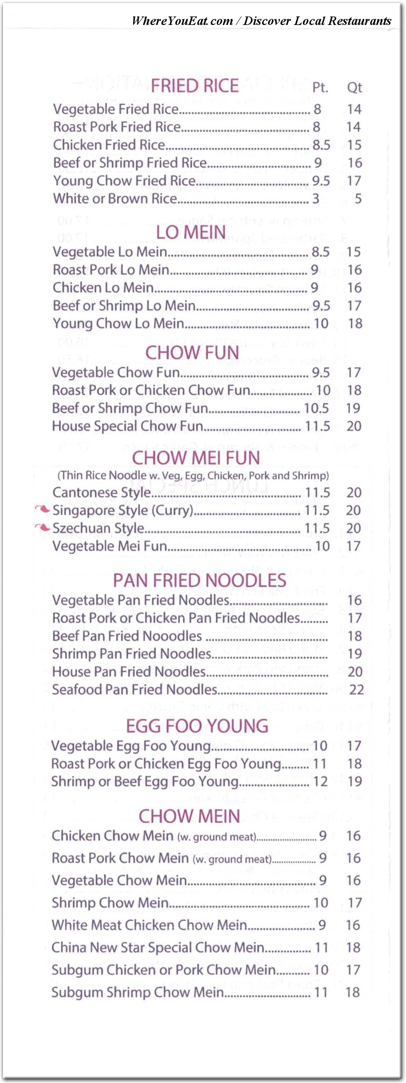 menu image