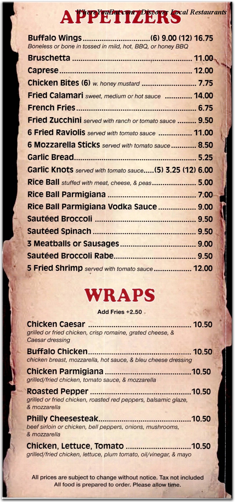 menu image