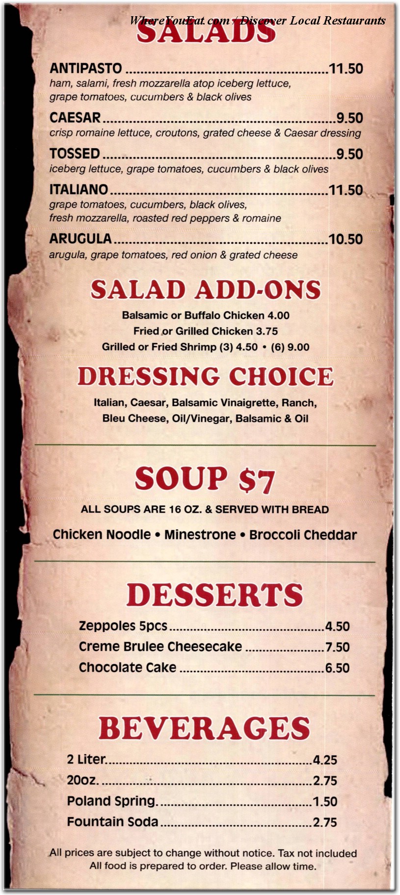 menu image