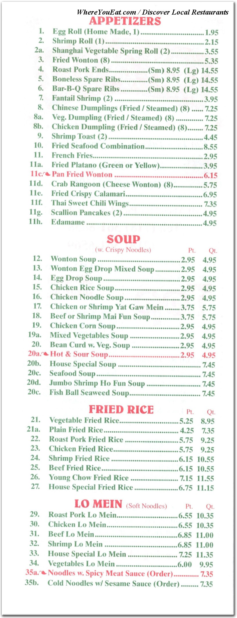 menu image