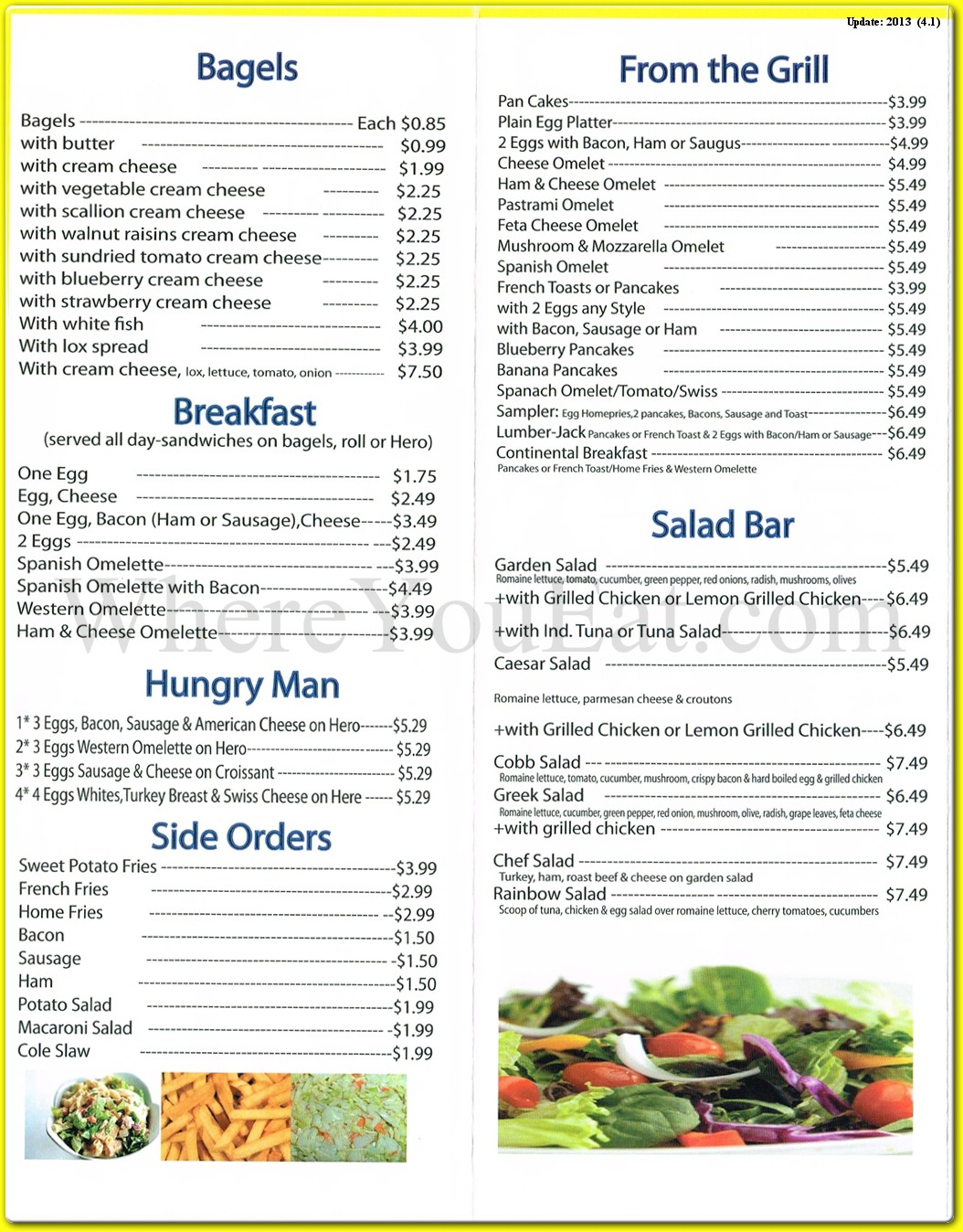 Bagels Plus Restaurant in Queens / Official Menus & Photos