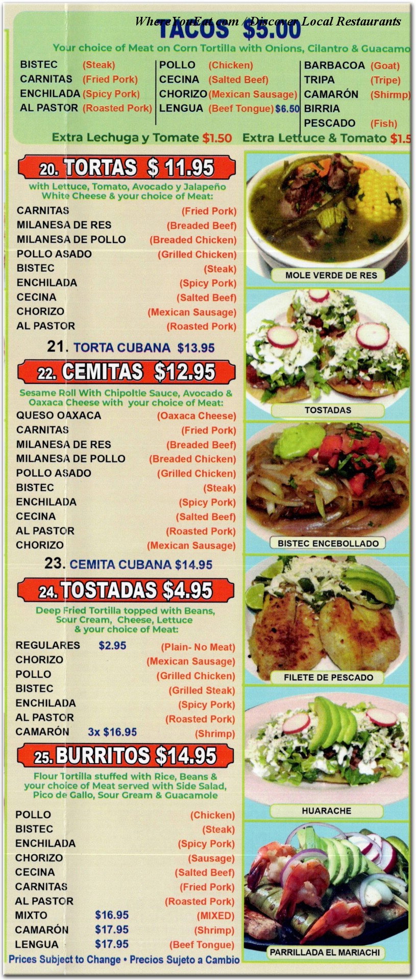menu image