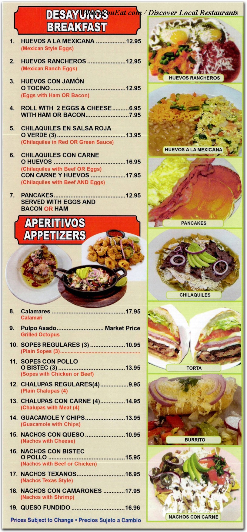 menu image