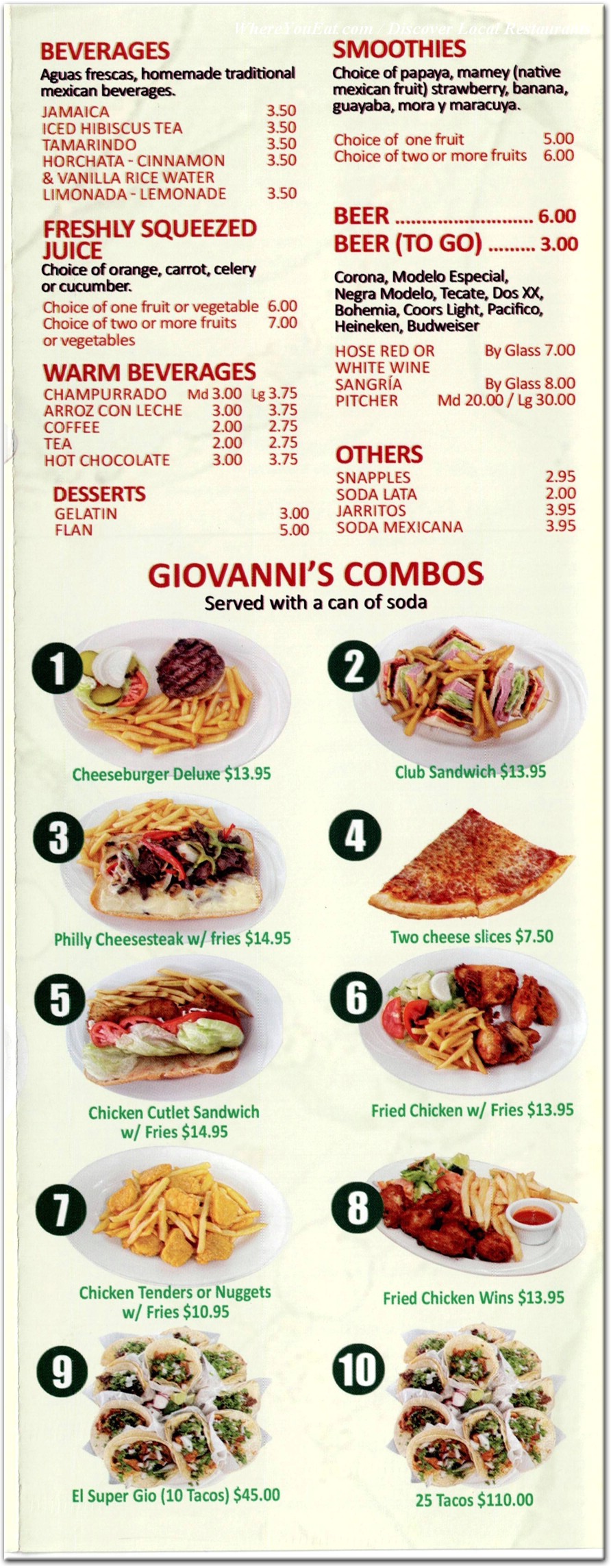 menu image