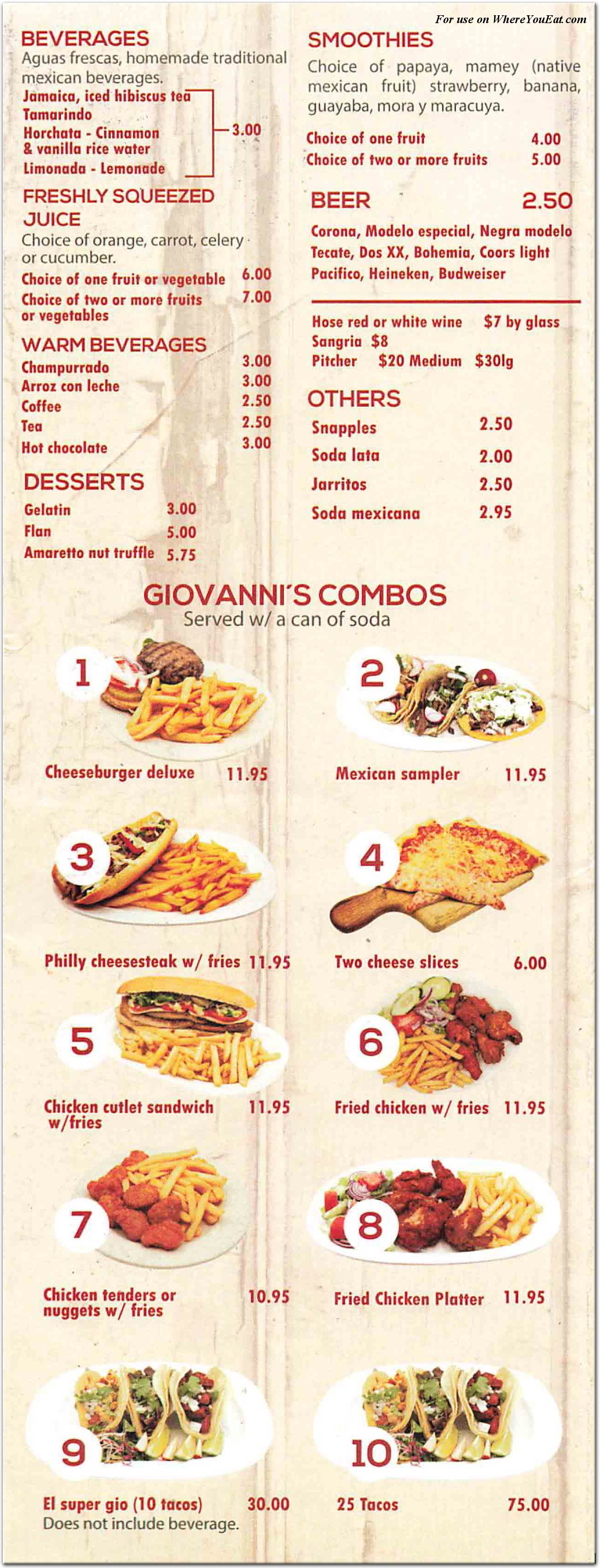 Giovanni's Pizza Restaurant Restaurant in Queens / Menus & Photos