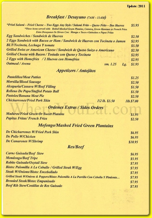 menu image