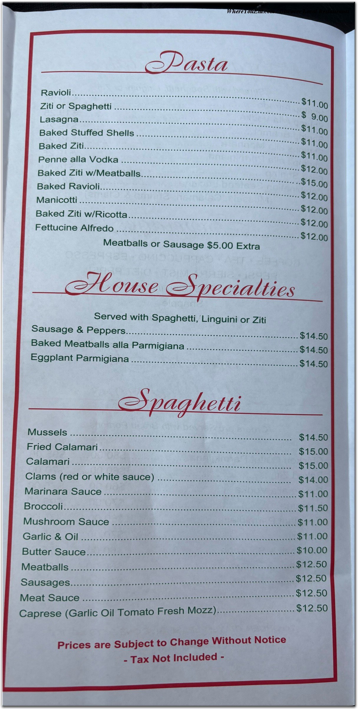 menu image