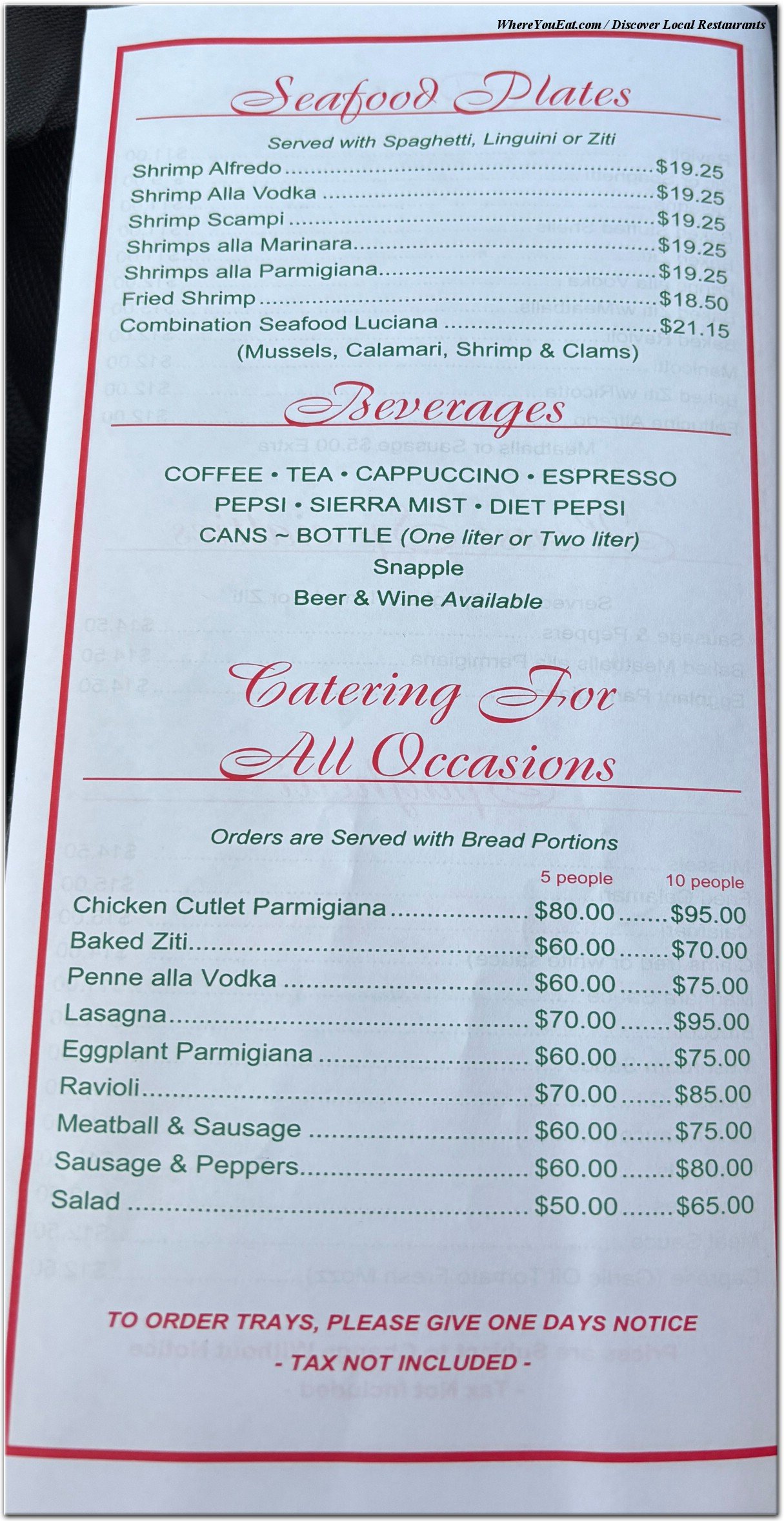 menu image