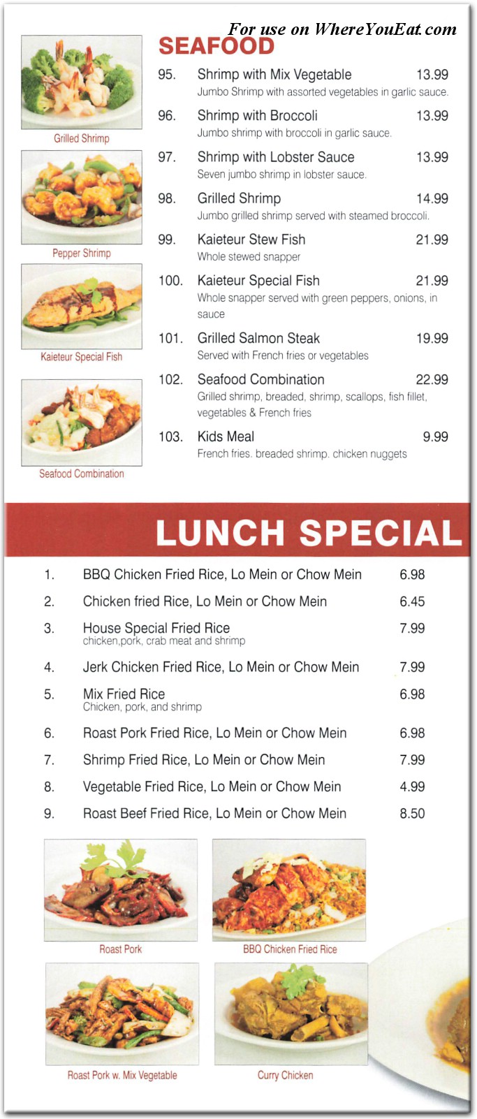 Kaieteur Restaurant in Queens / Official Menus & Photos