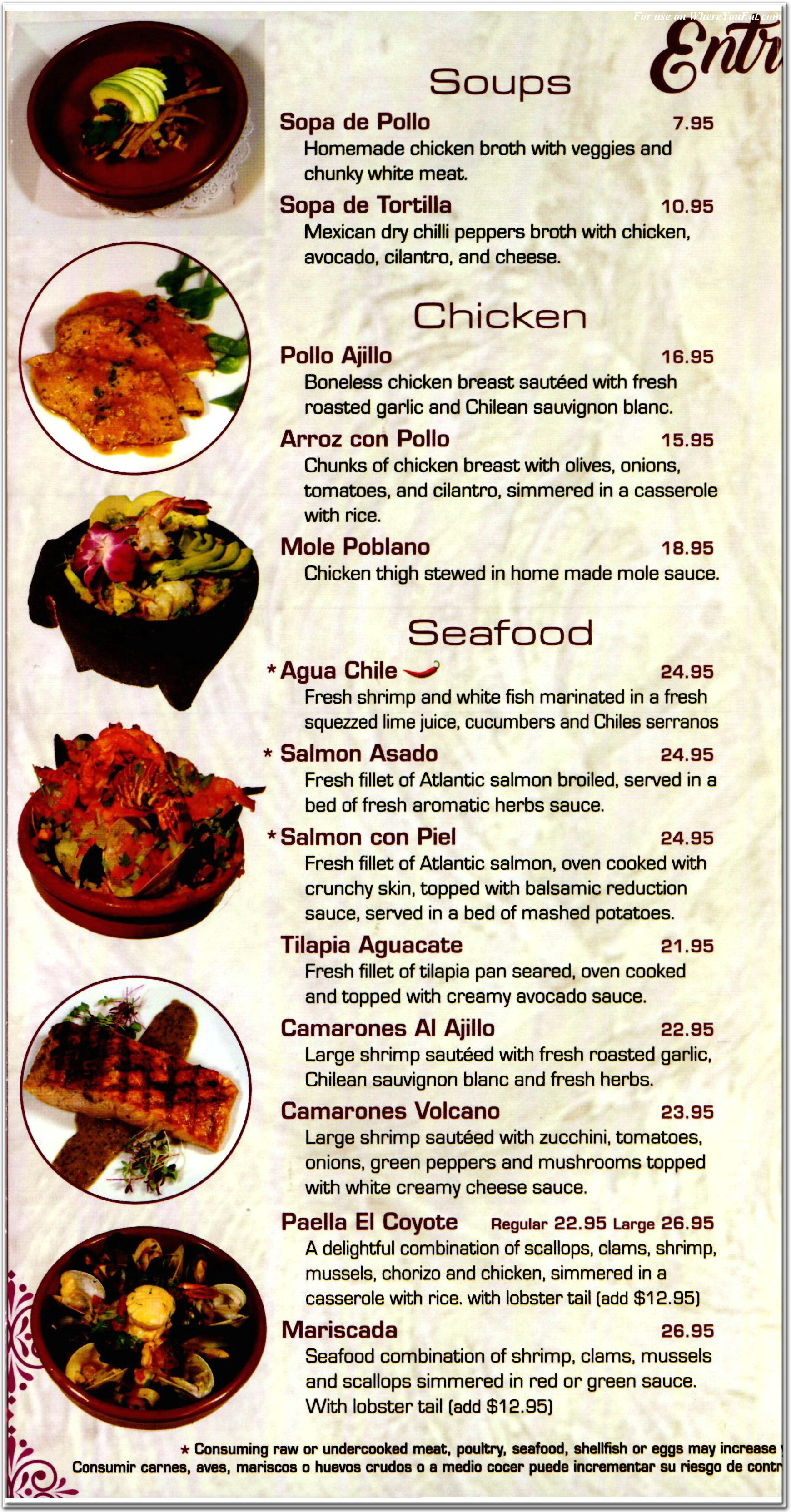 El Coyote Restaurant in Queens / Menus & Photos