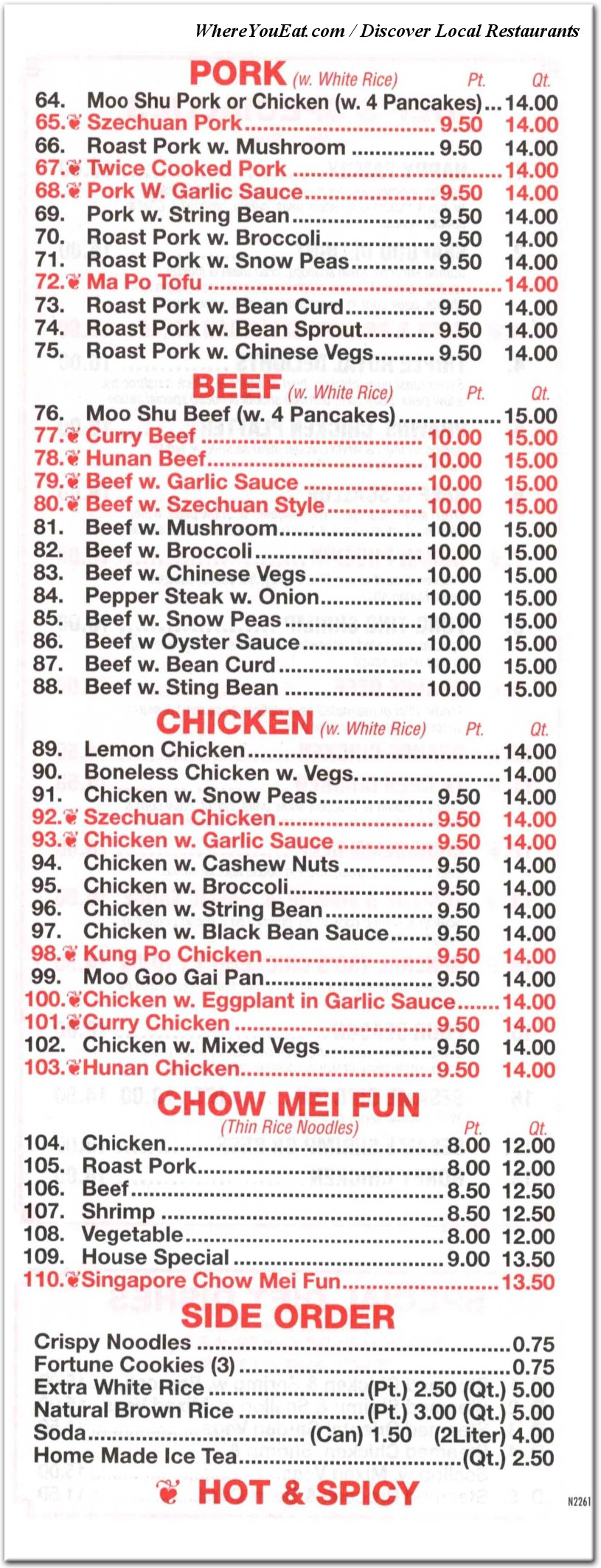 menu image