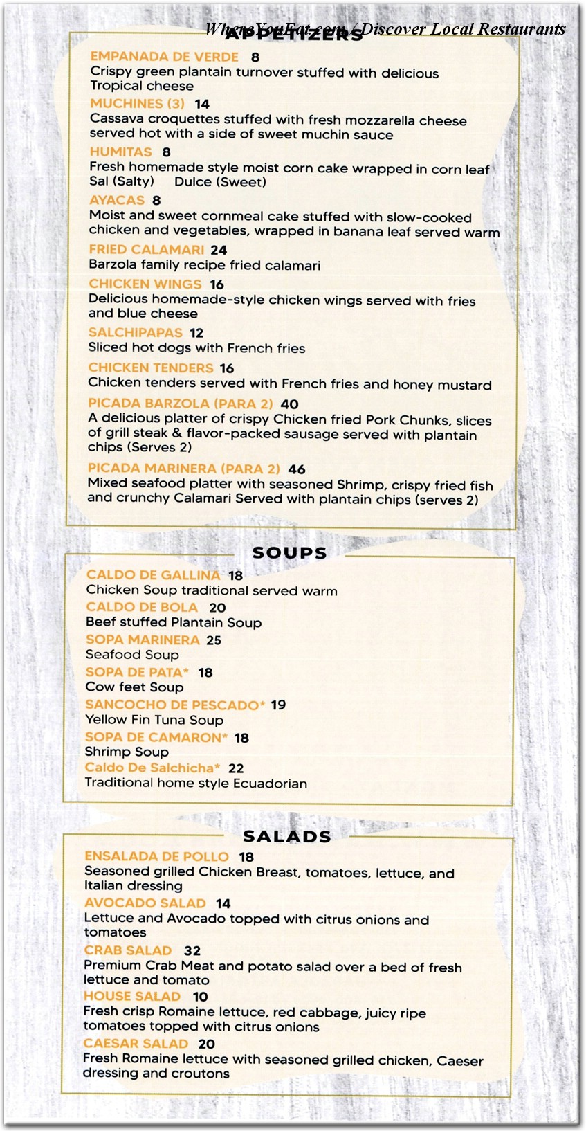 menu image