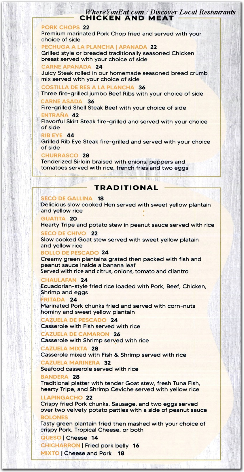 menu image