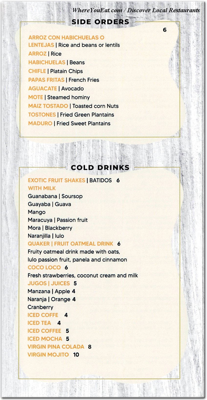 menu image