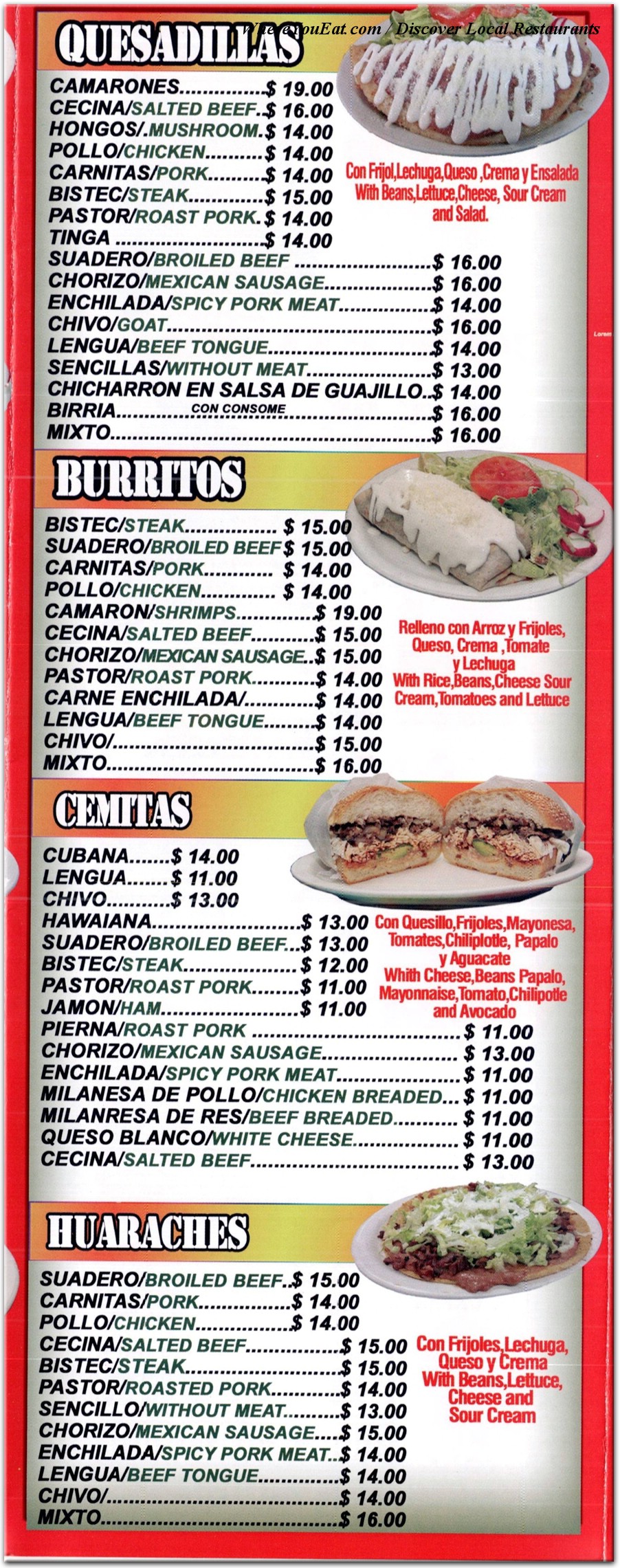 menu image