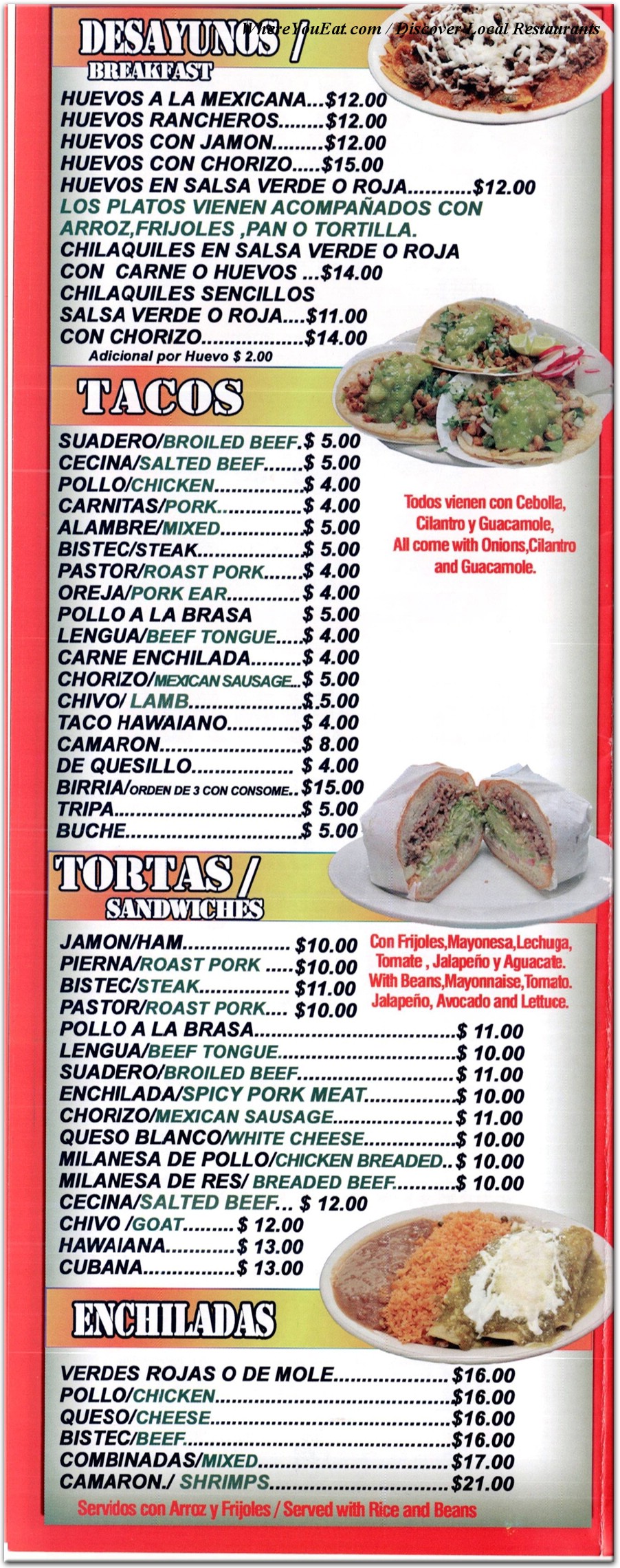 menu image