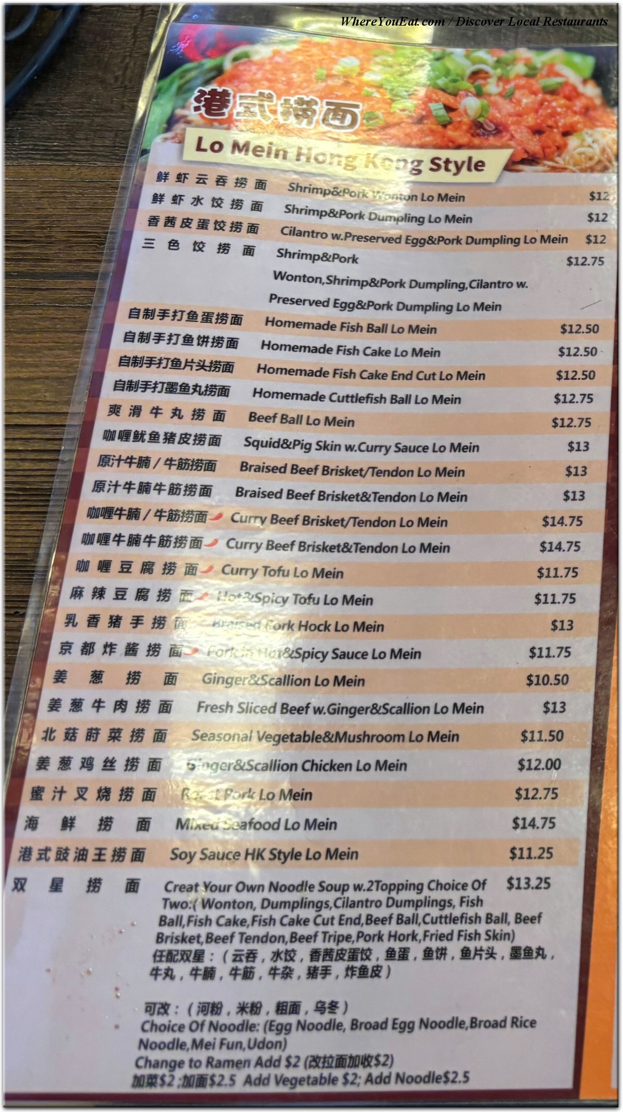 menu image